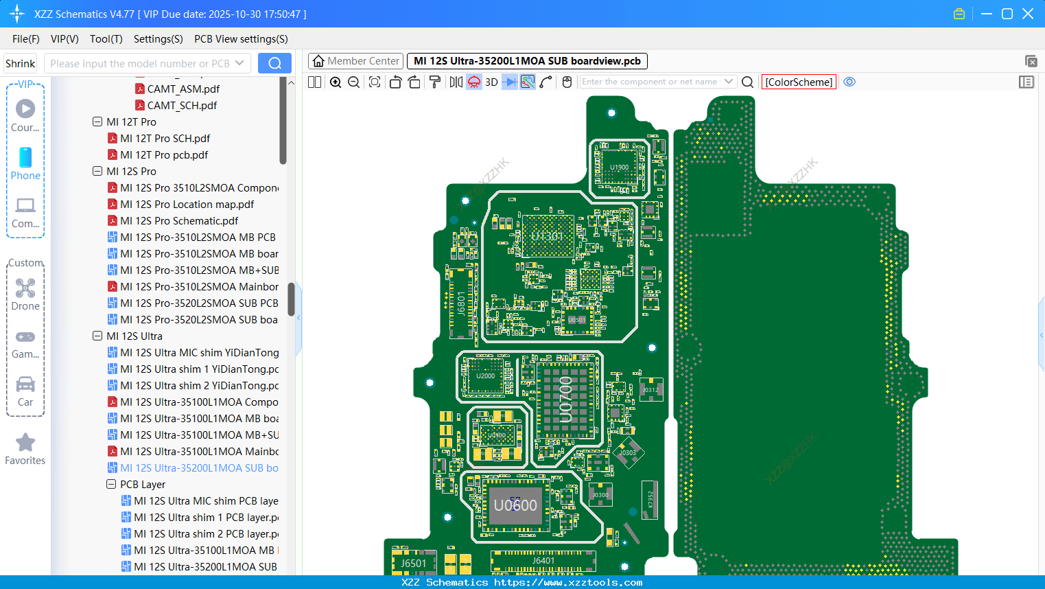 Xiaomi MI 12S Ultra-35200L1MOA SUB Boardview